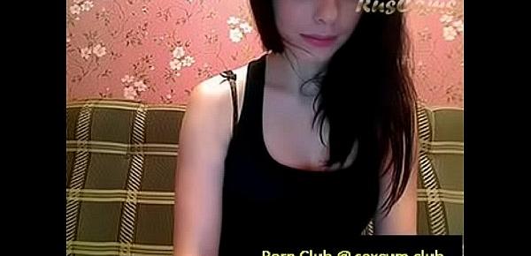  Kiska seducing her boyfriend online by showing her wet meat tunnel and small pinkish tits (new)